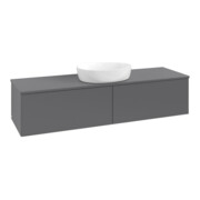 V&B Meuble sous-lavabo sans structure de façade - Éclairage Antao 160x50cm, couleur WBP Lac, Anthracite m Lac
