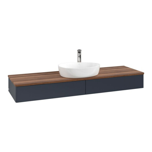 V&B Meuble sous lavabo sans structure de façade - Éclairage Antao 160x50cm, H I P, WBP blanc, bois moyen, avec laque