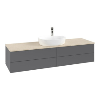 V&B Meuble sous lavabo sans structure de façade - Éclairage Antao 160x50cm, H I P, WBP botti., Anthracite m Lac