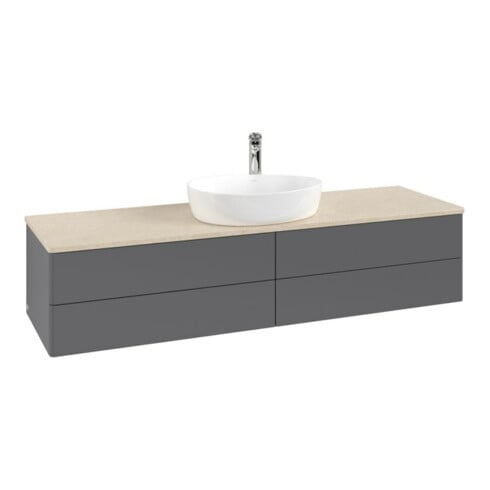 V&B Meuble sous lavabo sans structure de façade - Éclairage Antao 160x50cm, H I P, WBP botti., Anthracite m Lac