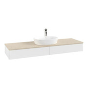 V&B Meuble sous lavabo sans structure de façade - Éclairage Antao 160x50cm, H I P, WBP botti., blanc mat avec Lac-3