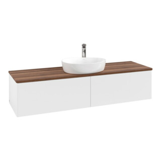 V&B Meuble sous lavabo sans structure de façade - Éclairage Antao 160x50cm, H - L, WBP blanc mat avec laque blanche