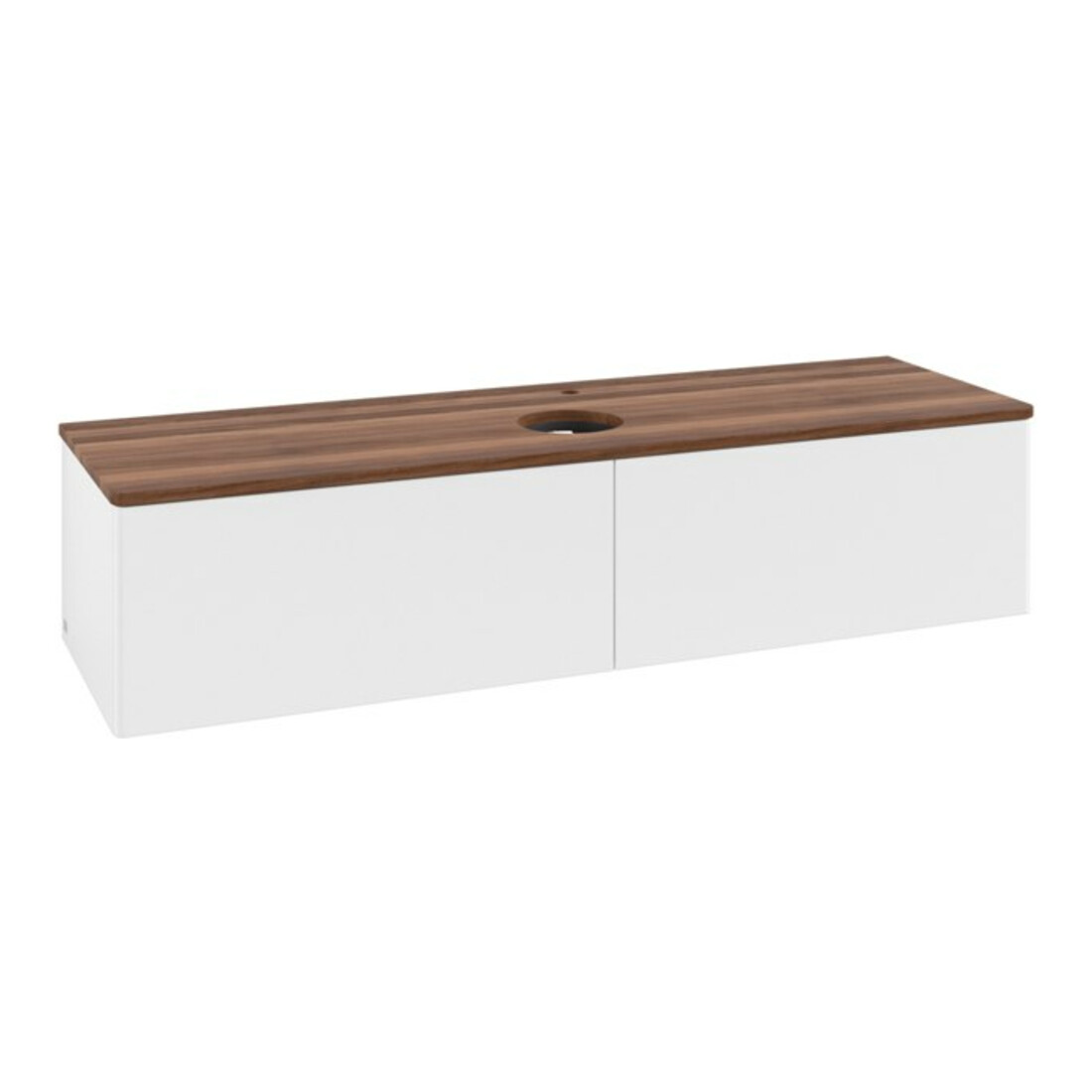 V&B Meuble sous lavabo sans structure de façade - Éclairage Antao 160x50cm, H - L, WBP blanc mat avec laque blanche