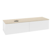 V&B Meuble sous lavabo sans structure de façade - Éclairage Antao 160x50cm, H, P, WBP botti., blanc mat Lac