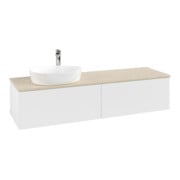V&B Meuble sous lavabo sans structure de façade - Éclairage Antao 160x50cm, H, P, WBP botti., blanc mat Lac-3