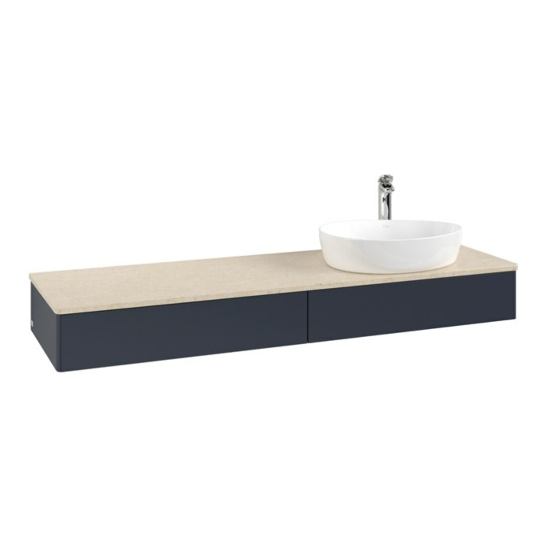 V&B Meuble sous lavabo sans structure de façade - Éclairage Antao 160x50cm, H, P, WBP botti., md bl. m Lac