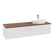 V&B Meuble sous lavabo sans structure de façade - Éclairage Antao 160x50cm, HI, WBP w. wal, blanc brillant Lac