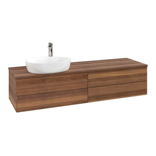 V&B Meuble sous lavabo sans structure de façade - Éclairage Antao 160x50cm, HL, couleur WBP blanc wal, blanc wal