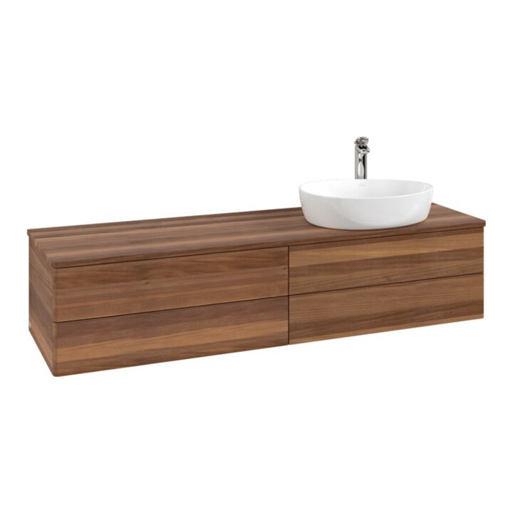 V&B Meuble sous lavabo sans structure de façade - Éclairage Antao 160x50cm, HL, couleur WBP w. wal, w. wal
