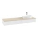 V&B Meuble sous-lavabo sans structure de façade - Éclairage Antao 160x50cm, HL, WBP botti., blanc mat Lac-1