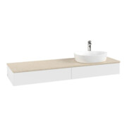 V&B Meuble sous-lavabo sans structure de façade - Éclairage Antao 160x50cm, HL, WBP botti., blanc mat Lac