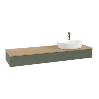 V&B Meuble sous lavabo sans structure de façade - Éclairage Antao 160x50cm, HL, WBP hon. Oa, le gre. m Lac