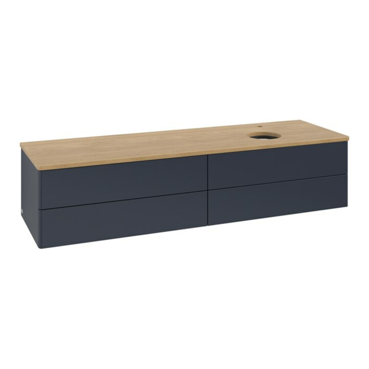 V&B Meuble sous-lavabo sans structure de façade - Éclairage Antao 160x50cm, HL, WBP hon. Oa, md bl. m Lac