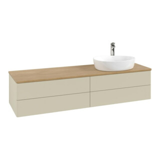 V&B Meuble sous lavabo sans structure de façade - Éclairage Antao 160x50cm, HL, WBP hon. Oa, si Gr m Lac