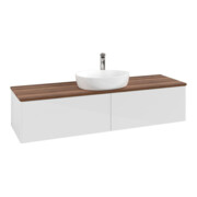 V&B Meuble sous lavabo sans structure de façade - Éclairage Antao 160x50cm, HL, WBP w. wal, blanc brillant Lac