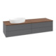 V&B Meuble sous lavabo sans structure de façade - Éclairage Antao 160x50cm, WBP blanc, Anthracite mat Lac-3