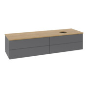 V&B Meuble sous lavabo sans structure de façade - Éclairage Antao 160x50cm, WBP hon. Oa, Anthracite m Lac-3