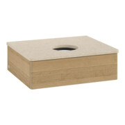 V&B Meuble sous lavabo sans structure de façade - éclairage Antao 60x19x50cm, couleur WBP botti., chêne miel