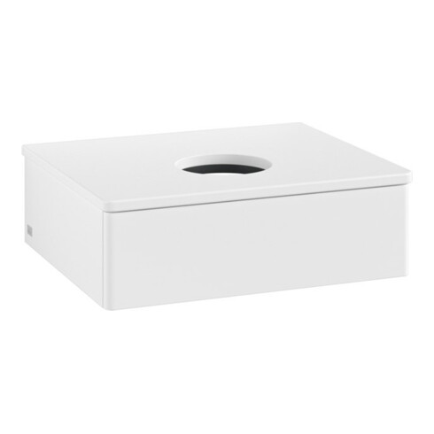 V&B Meuble sous lavabo sans structure de façade - Éclairage Antao 60x19x50cm, couleur WBP Lac, blanc laqué