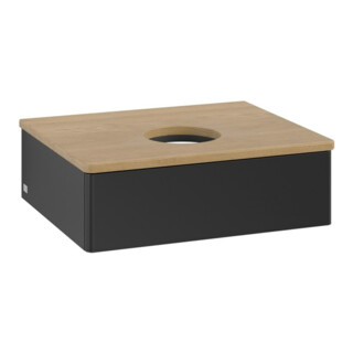 V&B Meuble sous lavabo sans structure de façade - Éclairage Antao 60x19x50cm, couleur WBP miel Oa, bleu m Lac