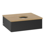 V&B Meuble sous lavabo sans structure de façade - Éclairage Antao 60x19x50cm, couleur WBP miel Oa, bleu m Lac