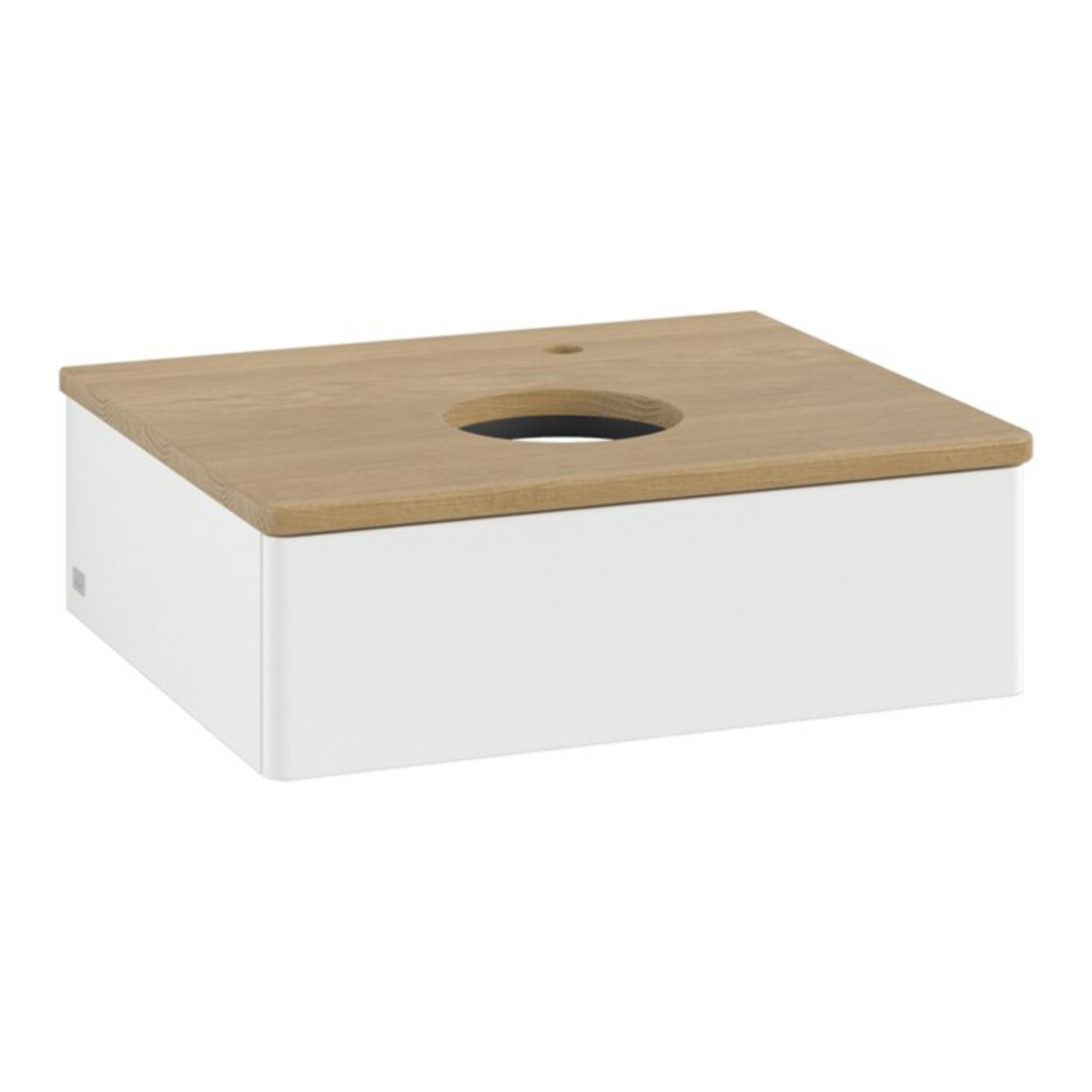 V&B Meuble sous lavabo sans structure de façade - Éclairage Antao 60x19x50cm, H I P, WBP hon. Oa, blanc avec Lac