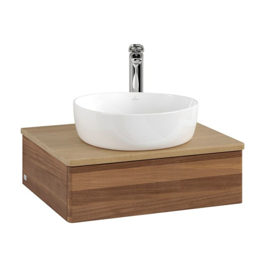 V&B Meuble sous-lavabo sans structure de façade - éclairage Antao 60x19x50cm, H I P, WBP hon. Oa, blanc wal