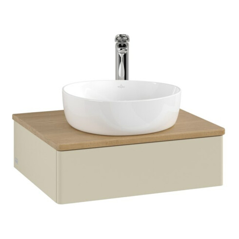 V&B Meuble sous lavabo sans structure de façade - Éclairage Antao 60x19x50cm, H I P, WBP hon. Oa, si Gr m Lac