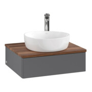 V&B Meuble sous lavabo sans structure de façade - Éclairage Antao 60x19x50cm, H I P, WBP w wa, Anthrac. m Lac