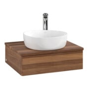 V&B Meuble sous-lavabo sans structure de façade - Éclairage Antao 60x19x50cm, HL, couleur WBP blanc wal, blanc wal