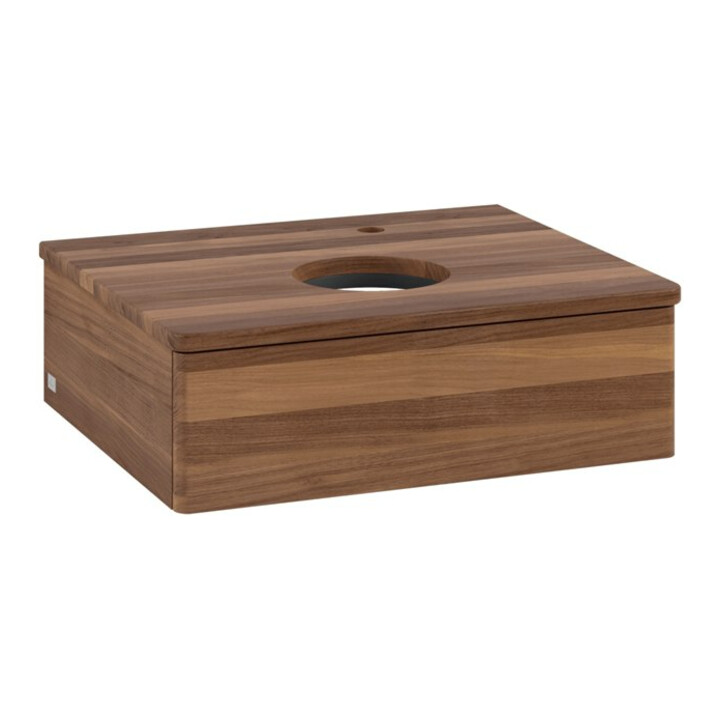 V&B Meuble sous-lavabo sans structure de façade - Éclairage Antao 60x19x50cm, HL, couleur WBP blanc wal, blanc wal
