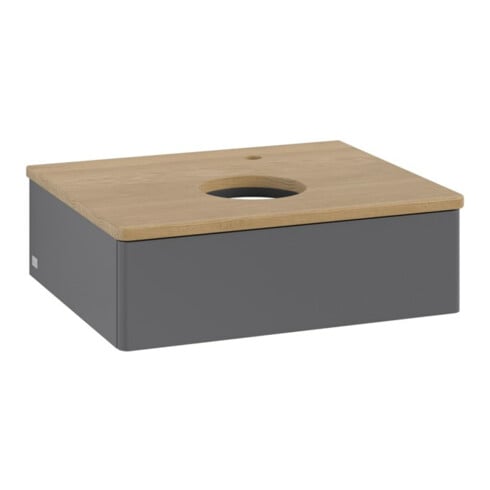 V&B Meuble sous lavabo sans structure de façade - Éclairage Antao 60x19x50cm, HL, WBP hon. Oa, A m Lac