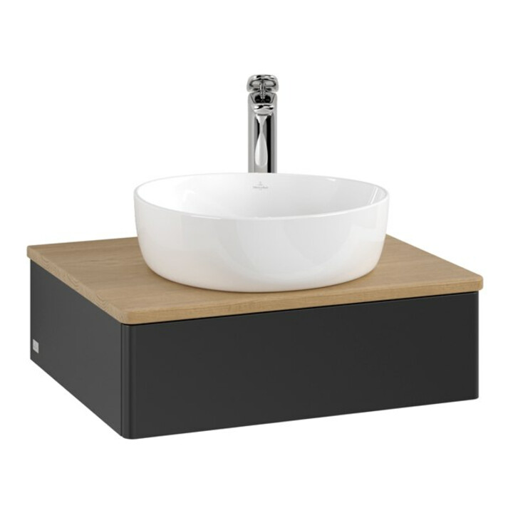 V&B Meuble sous lavabo sans structure de façade - Éclairage Antao 60x19x50cm, HL, WBP hon. Oa, bleu m Lac