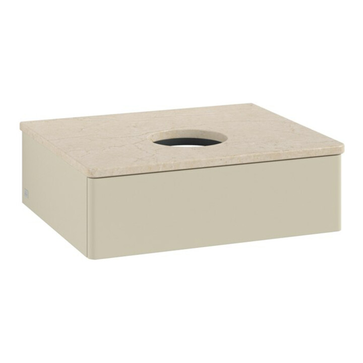 V&B Meuble sous-lavabo sans structure de façade - Éclairage Antao 60x19x50cm, WBP botti., si Gr m Lac