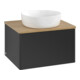V&B Meuble sous-lavabo sans structure de façade - Éclairage Antao 60x36x50cm, couleur WBP hon. Oa, bleu m Lac