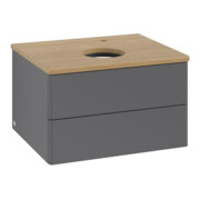 V&B Meuble sous-lavabo sans structure de façade - Éclairage Antao 60x36x50cm, HL, WBP hon. Oa, A m Lac