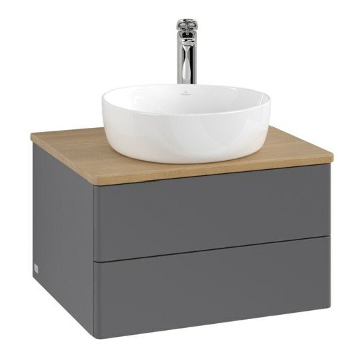 V&B Meuble sous-lavabo sans structure de façade - Éclairage Antao 60x36x50cm, HL, WBP hon. Oa, A m Lac
