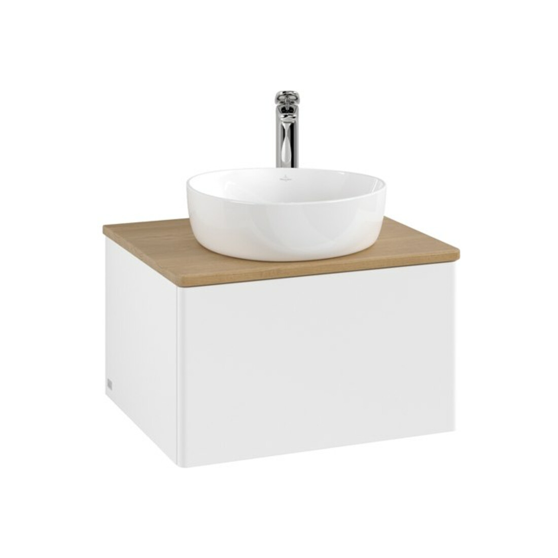 V&B Meuble sous lavabo sans structure de façade - Éclairage Antao 60x36x50cm, HL, WBP hon. Oa, blanc avec Lac