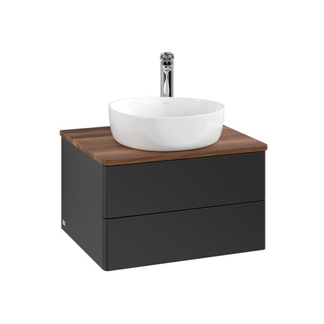 V&B Meuble sous lavabo sans structure de façade - Éclairage Antao 60x36x50cm, HL, WBP w. wal, bla m Lac