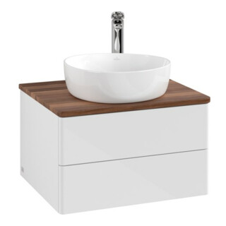V&B Meuble sous lavabo sans structure de façade - Éclairage Antao 60x36x50cm, HL, WBP w. wal, blanc brillant Lac