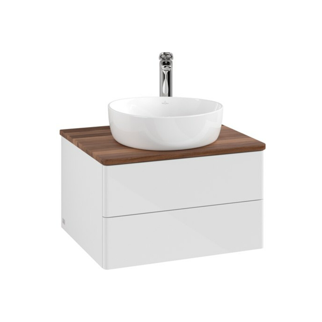 V&B Meuble sous lavabo sans structure de façade - Éclairage Antao 60x36x50cm, HL, WBP w. wal, blanc brillant Lac