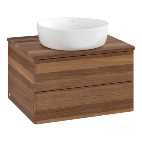 V&B Meuble sous lavabo sans structure de façade - Éclairage Antao 60x36x50cm, WBP couleur w. noyer, w. walnut