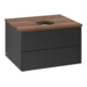V&B Meuble sous lavabo sans structure de façade - Éclairage Antao 60x36x50cm, WBP couleur w. wal, bla m Lac