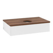 V&B Meuble sous-lavabo sans structure de façade - Éclairage Antao 80x19x50cm, couleur WBP blanc, blanc mat avec Lac-3