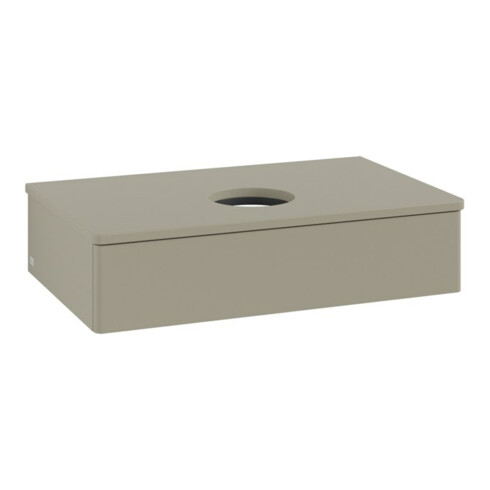 V&B Meuble sous-lavabo sans structure de façade - Éclairage Antao 80x19x50cm, couleur WBP Lac, st. Gr m Lac