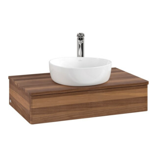 V&B Meuble sous-lavabo sans structure de façade - Éclairage Antao 80x19x50cm, H I P, couleur WBP blanc wal, blanc wal
