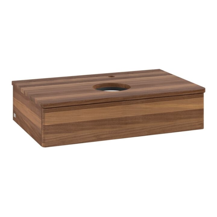 V&B Meuble sous-lavabo sans structure de façade - Éclairage Antao 80x19x50cm, H I P, couleur WBP blanc wal, blanc wal