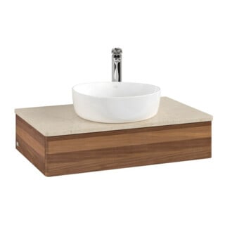 V&B Meuble sous lavabo sans structure de façade - Éclairage Antao 80x19x50cm, HL, couleur WBP botti., w. wal