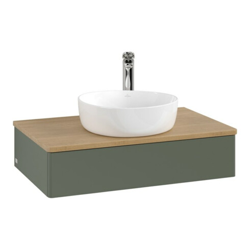 V&B Meuble sous lavabo sans structure de façade - Éclairage Antao 80x19x50cm, HL, WBP hon. Oa, le g. m Lac