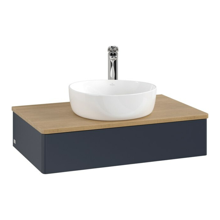 V&B Meuble sous lavabo sans structure de façade - Éclairage Antao 80x19x50cm, HL, WBP hon. Oa, md b m Lac